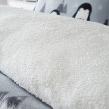 Load image into Gallery viewer, CATHERINE LANSFIELD &lt;BR&gt;
Cosy Penguin Fleece Duvet Cover &lt;BR&gt;
Grey &lt;BR&gt;
