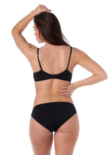 Load image into Gallery viewer, AFTER EDEN &lt;BR&gt;
Fenne Mesh Stripe Brief &lt;BR&gt;
Black &lt;BR&gt;
