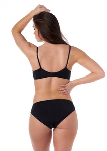 AFTER EDEN <BR>
Fenne Mesh Stripe Brief <BR>
Black <BR>