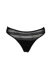 AFTER EDEN <BR>
Fenne String Stripe Mesh <BR>
Black <BR>