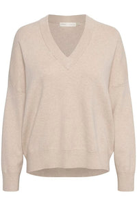 INWEAR <BR>
Foster V-Neck Knit <BR>
Taupe <BR>
