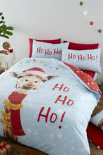 Load image into Gallery viewer, CATHERINE LANSFIELD &lt;BR&gt;
Christmas Giraffe Duvet Cover Set &lt;BR&gt;
Blue &lt;BR&gt;
