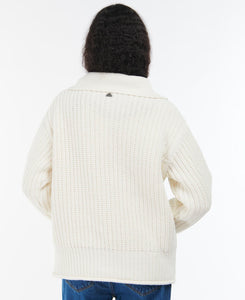 BARBOUR <BR>
Greenwell Collared, Buttoned Knit <BR>
Cream <BR>