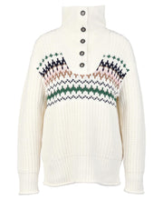 Load image into Gallery viewer, BARBOUR &lt;BR&gt;
Greenwell Collared, Buttoned Knit &lt;BR&gt;
Cream &lt;BR&gt;
