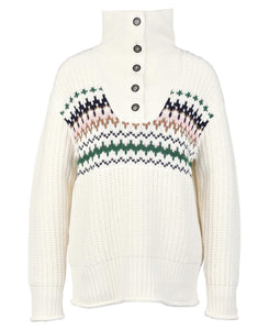 BARBOUR <BR>
Greenwell Collared, Buttoned Knit <BR>
Cream <BR>