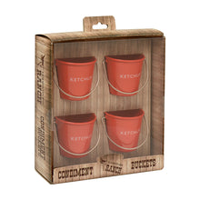 Load image into Gallery viewer, EDDINGTONS &lt;BR&gt;
Set of 4 Ketchup Buckets &lt;BR&gt;
Red &lt;BR&gt;
