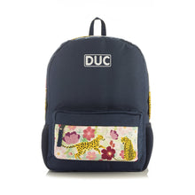 Load image into Gallery viewer, DUC &lt;BR&gt;
Leopard Backpack &lt;BR&gt;
Navy &lt;BR&gt;
