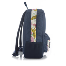 Load image into Gallery viewer, DUC &lt;BR&gt;
Leopard Backpack &lt;BR&gt;
Navy &lt;BR&gt;
