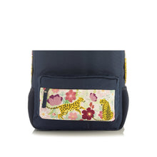 Load image into Gallery viewer, DUC &lt;BR&gt;
Leopard Backpack &lt;BR&gt;
Navy &lt;BR&gt;

