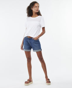 BARBOUR <BR>
Barmouth Top <BR>
White <BR>