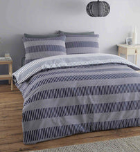 Load image into Gallery viewer, CATHERINE LANSFIELD &lt;BR&gt;
Lines Duvet Cover set&lt;BR&gt;
Navy &lt;BR&gt;

