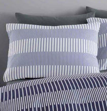 Load image into Gallery viewer, CATHERINE LANSFIELD &lt;BR&gt;
Lines Duvet Cover set&lt;BR&gt;
Navy &lt;BR&gt;
