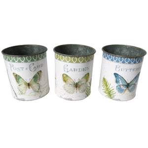 HEAVEN SENDS <BR>
Butterfly Metal Pots <BR>