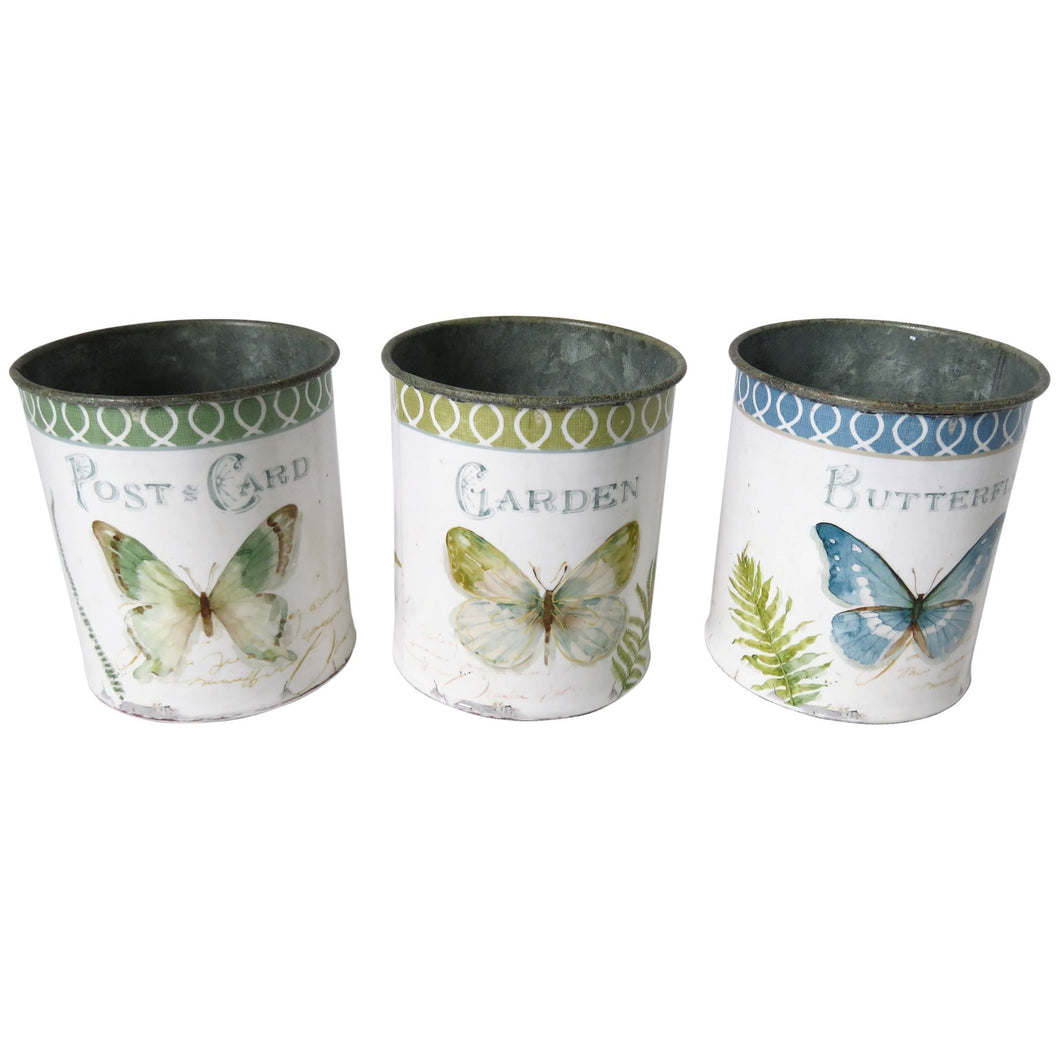 HEAVEN SENDS <BR>
Butterfly Metal Pots <BR>