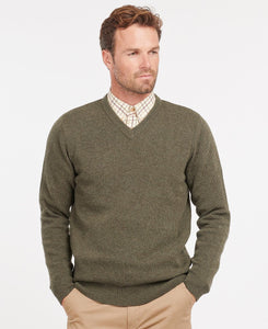 BARBOUR <BR>
Nelson V-Neck Wool Sweater <BR>