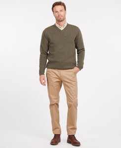 BARBOUR <BR>
Nelson V-Neck Wool Sweater <BR>