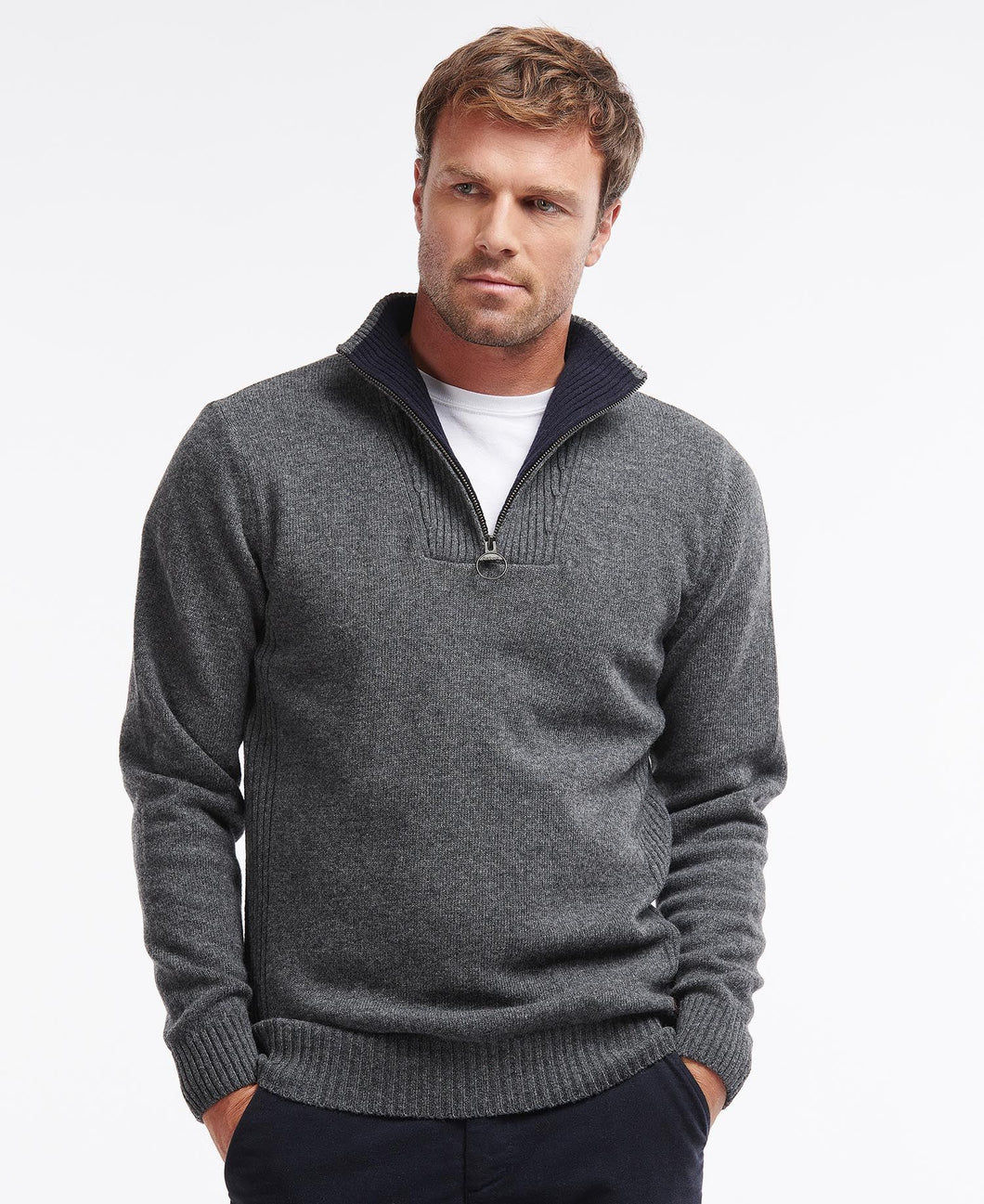BARBOUR <BR>
Nelson 1/2 Zip Wool Swearter <BR>