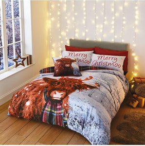 CATHERINE LANSFIELD <BR>
Merry Christmoo Christmas Duvet Set <BR>
Multi <BR>