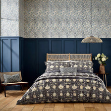 Load image into Gallery viewer, WILLIAM MORRIS &lt;BR&gt;
Montreal Duvet sets &amp; Bedspread &lt;BR&gt;
Indigo &amp; Slate &lt;BR&gt;
