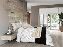 Load image into Gallery viewer, NALU NICOLE SCHERZINGER &lt;BR&gt;
Lani Duvet Cover Set &lt;BR&gt;
Linen &amp; Black &lt;BR&gt;
