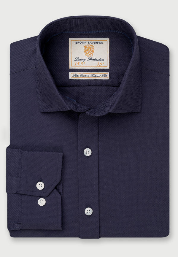 BROOK TAVERNER <BR>
Romsey Long Sleeved Shirt <BR>
Navy <BR>