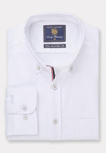 Load image into Gallery viewer, BROOK TAVERNER &lt;BR&gt;
Classic, Oxford, Button Down Collared Shirt &lt;BR&gt;
White &lt;BR&gt;
