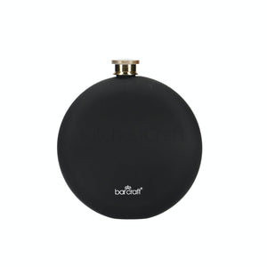 BARCRAFT <BR>
Stainless Steel Hip Flasks <BR>
Black <BR>