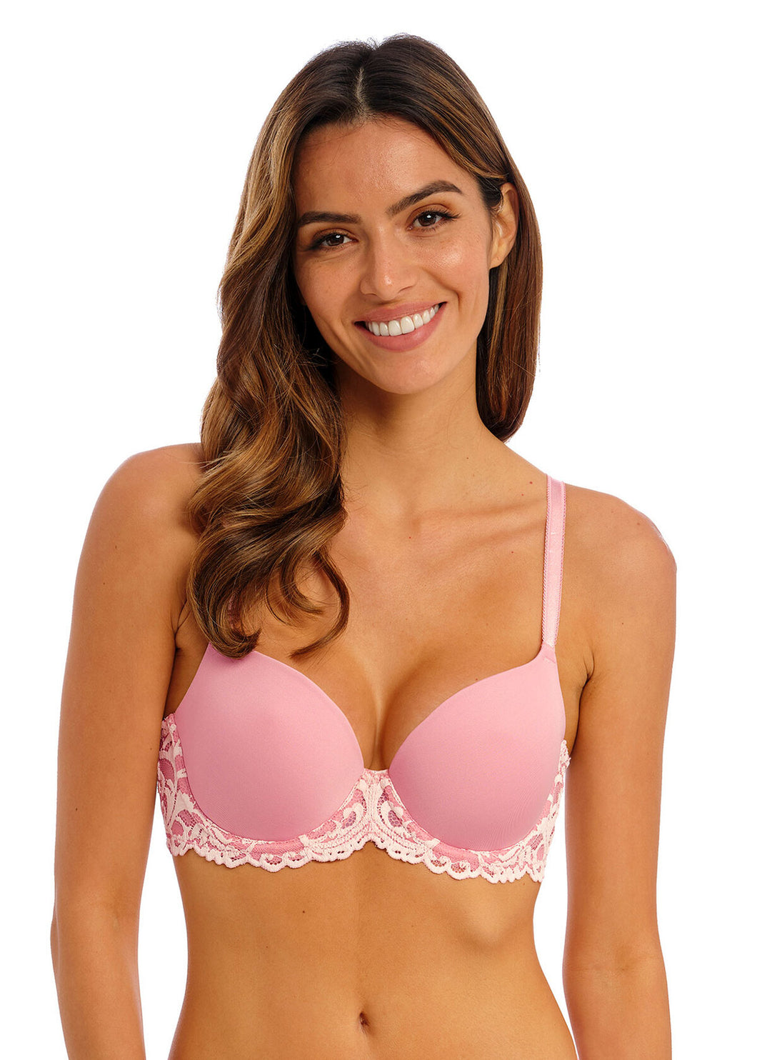 WACOAL <BR>
Instant Icon Underwire, Contour Bra <BR>
Pink Dogwood <BR>