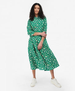BARBOUR <BR>
Rosoman Dress <BR>
Green Print <BR>