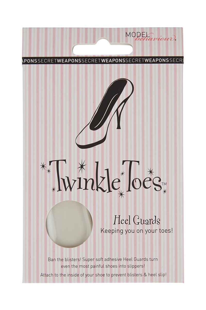 SECRET WEAPONS <BR>
Twinkle Toes Heel Guards <BR>
