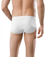 Load image into Gallery viewer, SCHEISSER &lt;BR&gt;
Fine Rib Sports Brief &lt;BR&gt;
White &lt;BR&gt;
