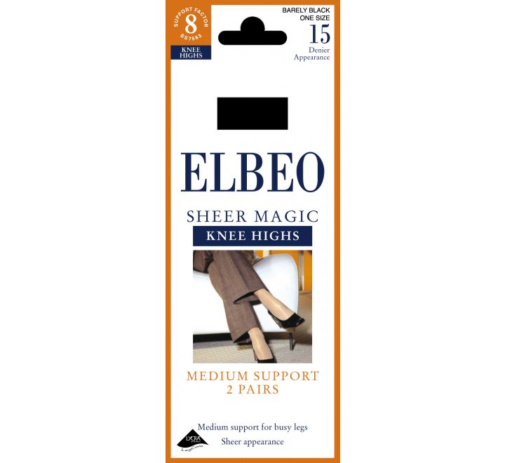 ELBEO <BR>
Medium Support Knee Highs <BR>
Cafe Creme <BR>