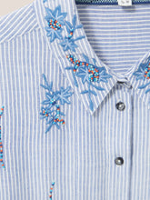 Load image into Gallery viewer, WHITE STUFF &lt;BR&gt;
Trailing Embroidered Shirt &lt;BR&gt;
Blue &lt;BR&gt;
