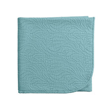 Load image into Gallery viewer, V&amp;A &lt;BR&gt;
Voysey Quilted Throw &lt;BR&gt;
Aqua &lt;BR&gt;
