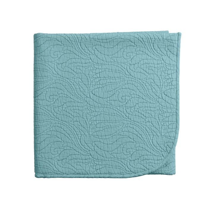 V&A <BR>
Voysey Quilted Throw <BR>
Aqua <BR>