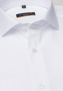 ETERNA<BR>
Long Sleeve Slim Fit Shirt <BR>
White <br>