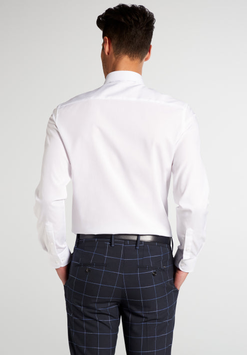 ETERNA<BR>
Long Sleeve Slim Fit Shirt <BR>
White <br>