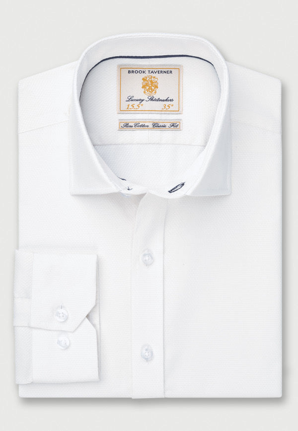 BROOK TAVERNER <BR>
Romsey Long Sleeved Shirt <BR>
White <BR>