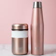 BUILT <BR>
Apex Insulated Water Bottle & Insulated Food Flask Set <BR> 
Rose Gold <BR>
