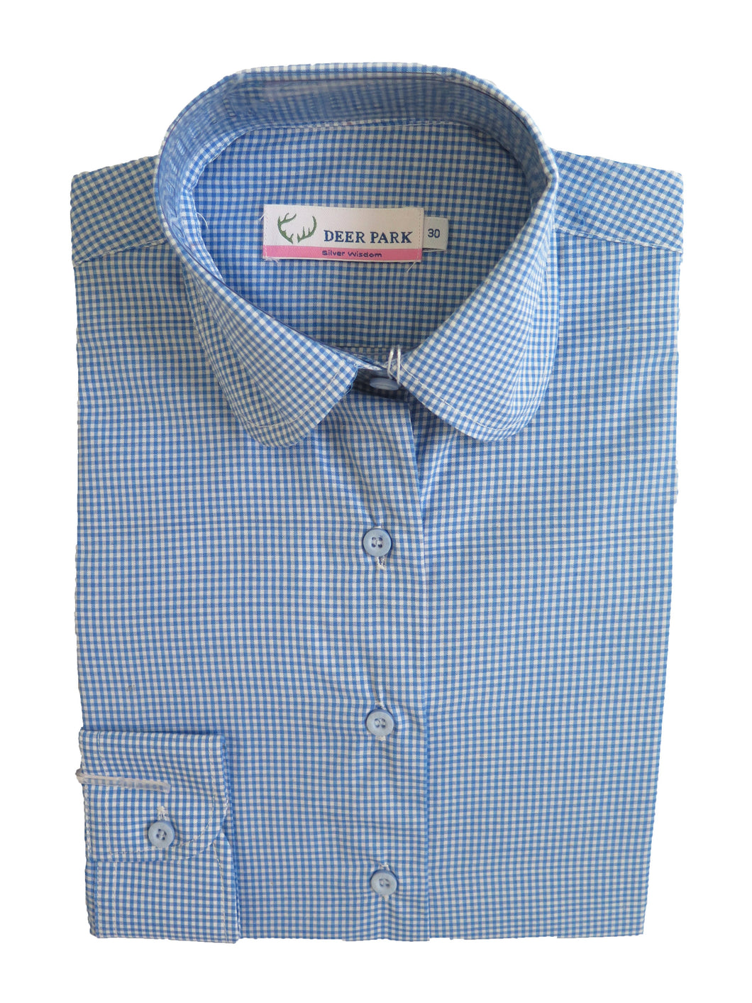 OUR LADY'S BOWER <BR>
Blouse <BR>
Blue Check <BR>