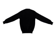 Load image into Gallery viewer, OUR LADY&#39;S BOWER &lt;BR&gt;
Crested Round Neck Wool Jumper &lt;BR&gt;
Navy &lt;BR&gt;
