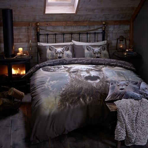 CATHERINE LANSFIELD OH DEER SINGLE DUVET COVER