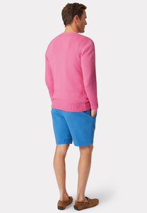 BROOK TAVERNER <BR>
Earby Plain Crew Neck <BR>
Pink<BR>