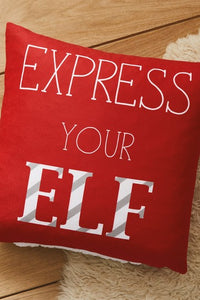 CATHERINE LANSFIELD <BR>
Express Your Elf Cushion <BR>
Red <BR>