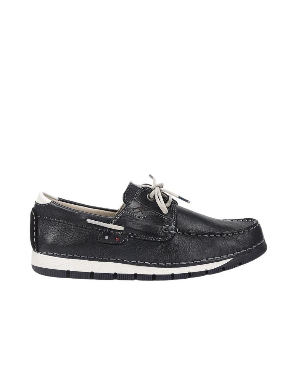 FLUCHOS <BR>
Timeless Mens Deck Shoes <+BR>
Navy <BR>
