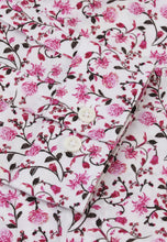 Load image into Gallery viewer, BROOK TAVERNER &lt;BR&gt;
Floral Print LS Shirt &lt;BR&gt;
Raspberry &lt;BR&gt;
