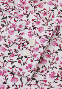 BROOK TAVERNER <BR>
Floral Print LS Shirt <BR>
Raspberry <BR>