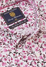 Load image into Gallery viewer, BROOK TAVERNER &lt;BR&gt;
Floral Print LS Shirt &lt;BR&gt;
Raspberry &lt;BR&gt;
