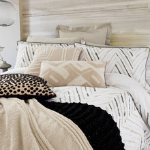 Load image into Gallery viewer, NALU NICOLE SCHERZINGER &lt;BR&gt;
Lani Duvet Cover Set &lt;BR&gt;
Linen &amp; Black &lt;BR&gt;
