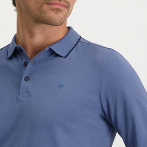STATE OF ART <BR>
Long sleeved cotton polo in regular fit <BR>